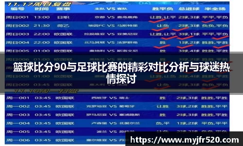 篮球比分90与足球比赛的精彩对比分析与球迷热情探讨